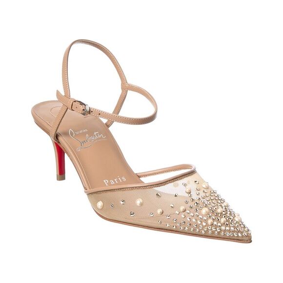 Christian Louboutin Shoes - Christian Louboutin Miss Z 60 Mesh & Leather Pump, Beige